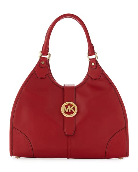 michael kors hudson large purse heritage red|michael kors purses red.